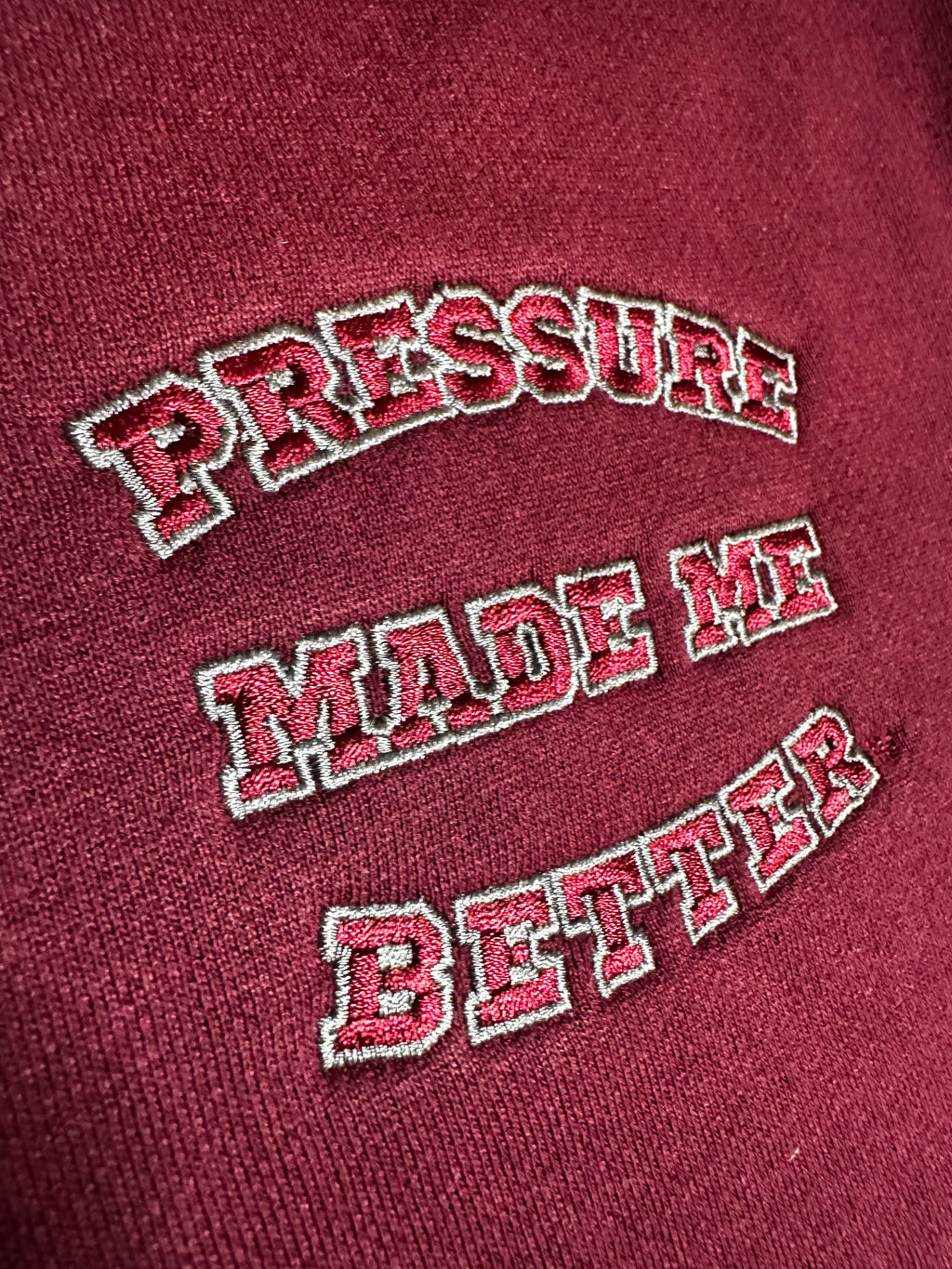 Pressure Better Baggy Sweatshirt (Maroon and Silver)