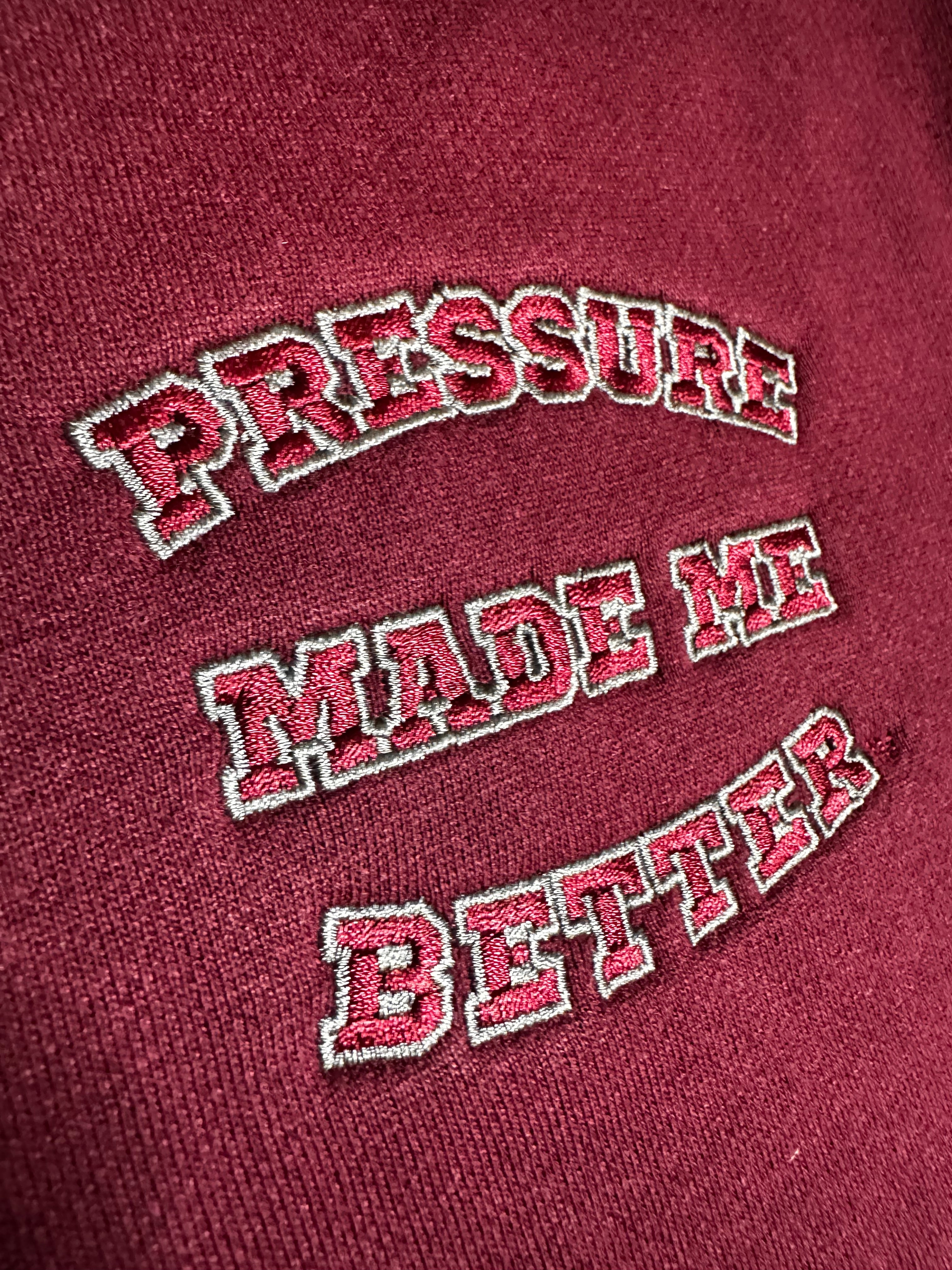 Pressure Better Baggy Sweatshirt (Maroon and Silver)