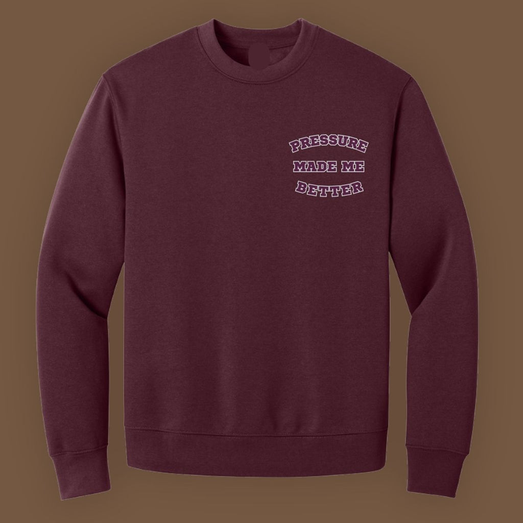 Pressure Better Baggy Sweatshirt (Maroon and Silver)
