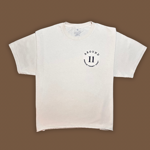 Be Mindful Hand Cropped Tee (Beige and Black)