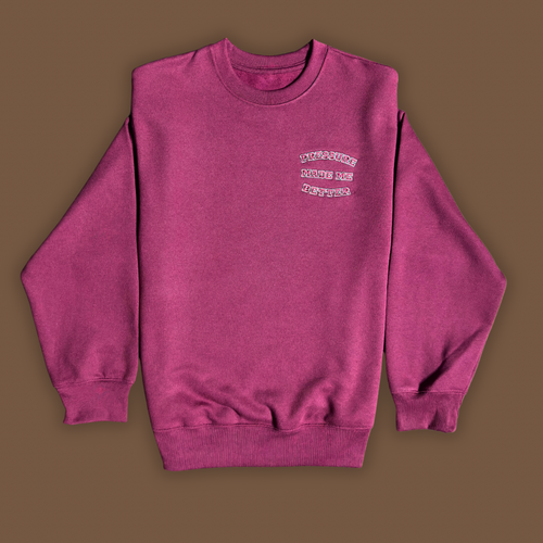 Pressure Better Baggy Sweatshirt (Maroon and Silver)