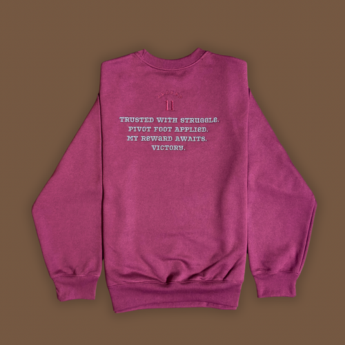 Pressure Better Baggy Sweatshirt (Maroon and Silver)